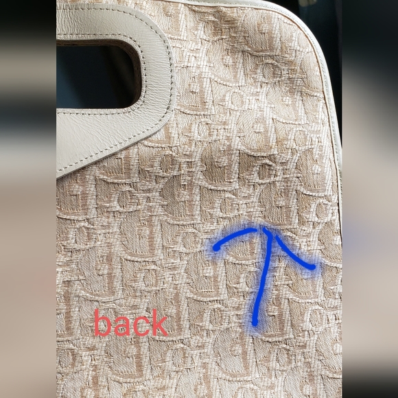 Authentic Vintage Christian Dior Canvas Clutch Bag Cream Rare - Picture 16 of 16